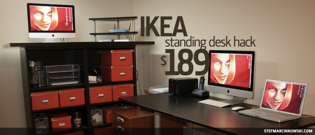IKEA standing desk hack