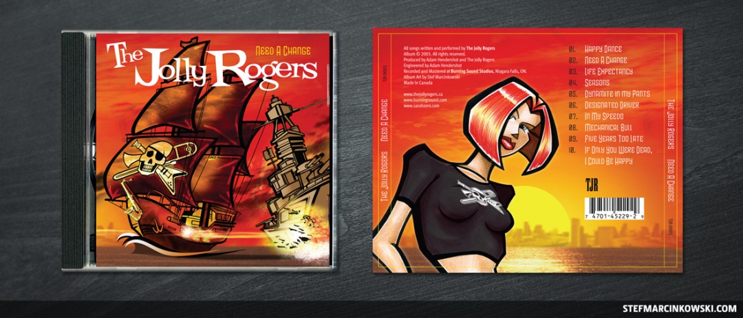 Band Branding: The Jolly Rogers The Jolly Rogers CD cover + CD back cover and spines